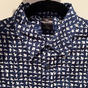 EUC cotton Desigual button-up, Kama Sutra print, size S